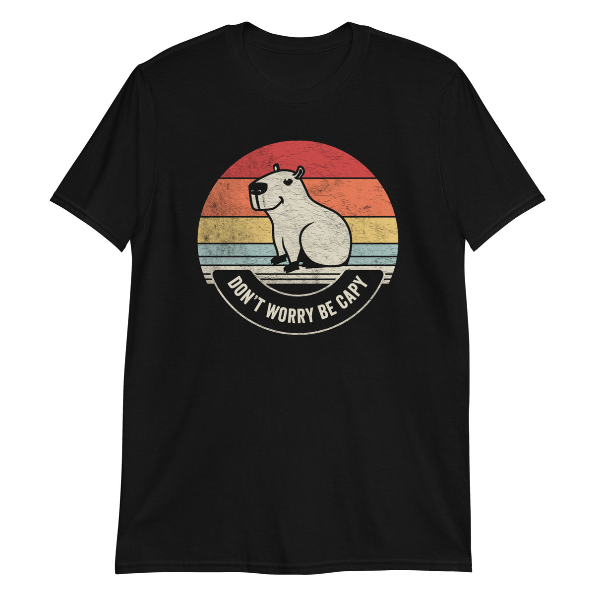 Don't Worry Be Cappy Vintage Retro Capybara Funny T-Shirt