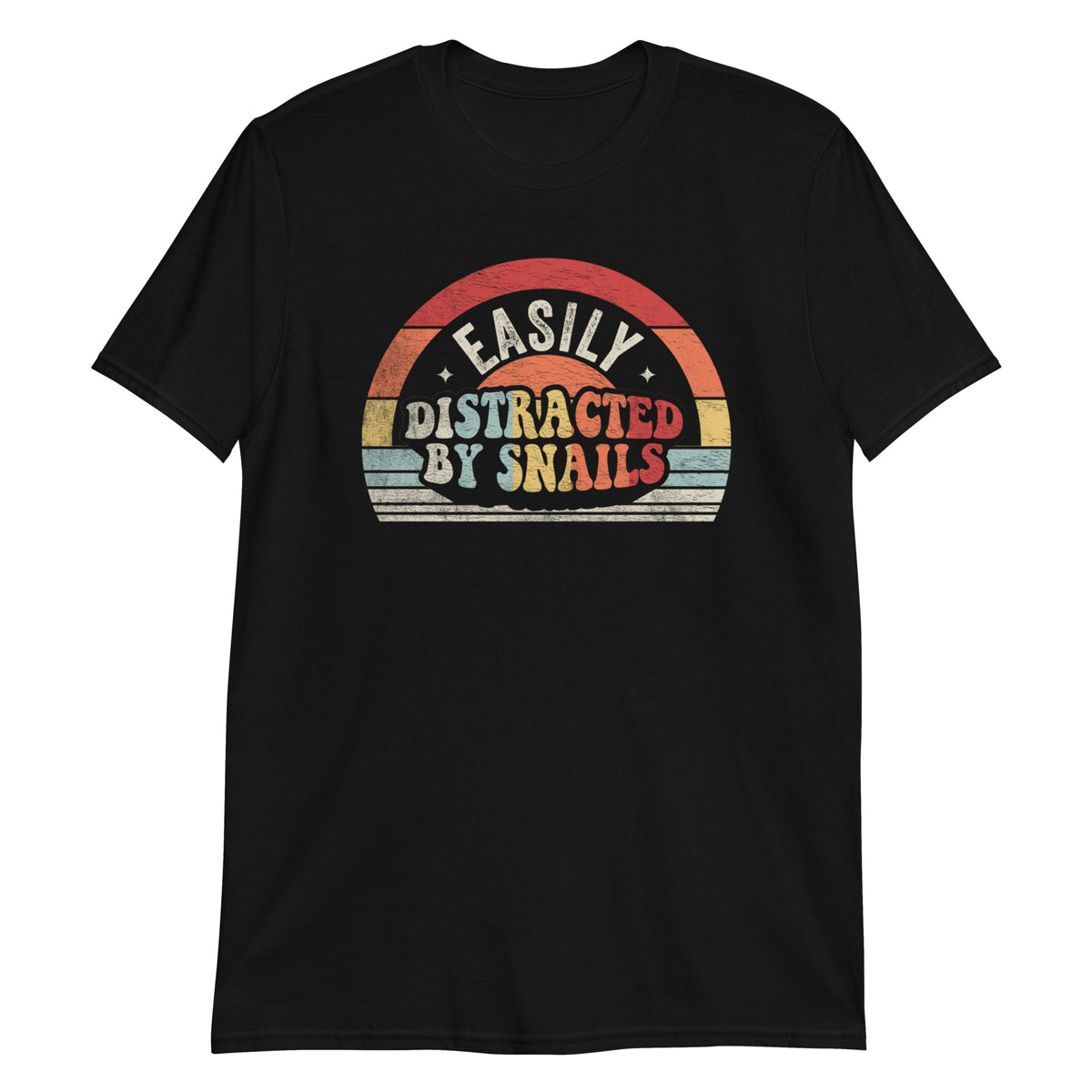 Easily Distracted By Snails Snail Funny Vintage Retro T-Shirt