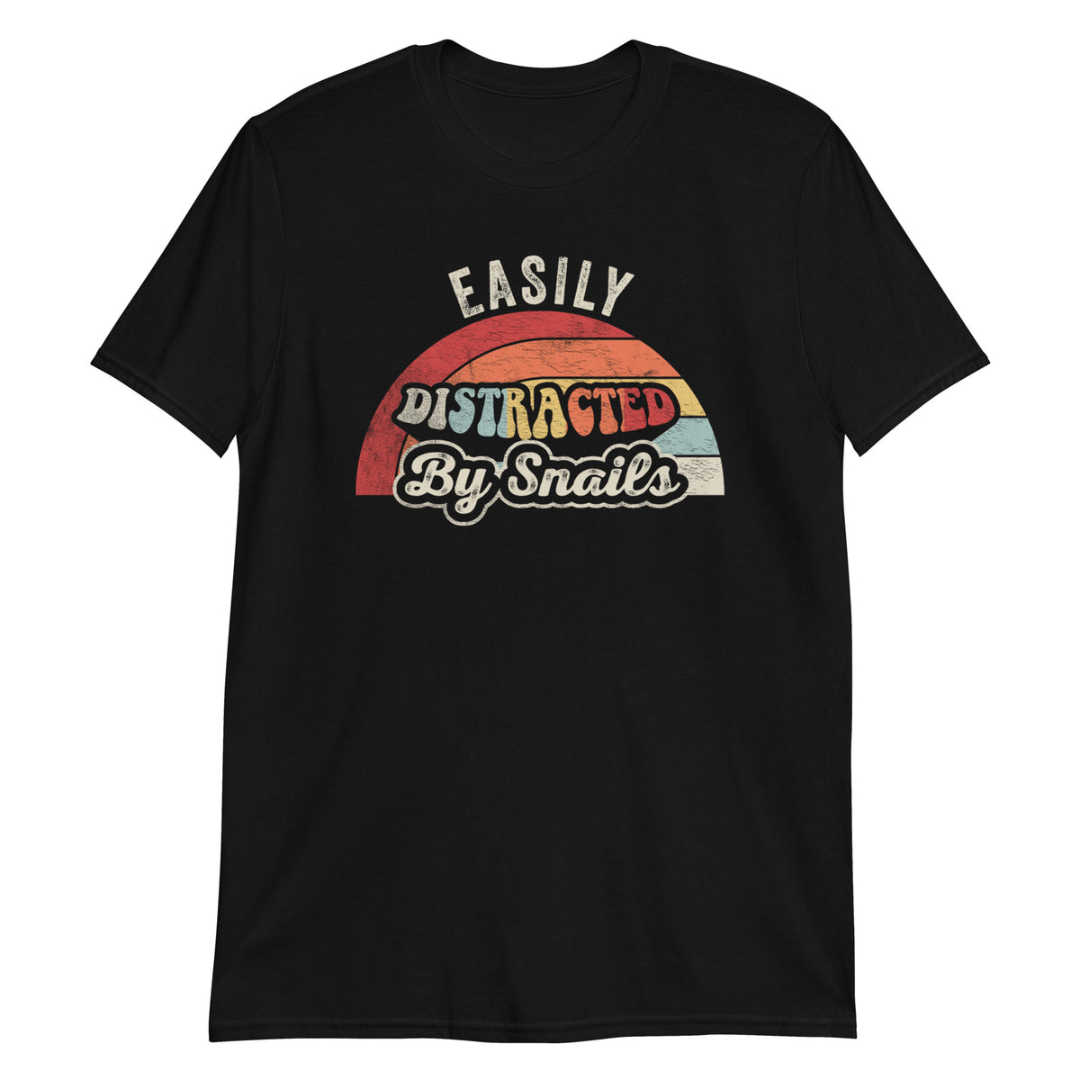 Easily Distracted By Snails Snail Funny Vintage Retro T-Shirt