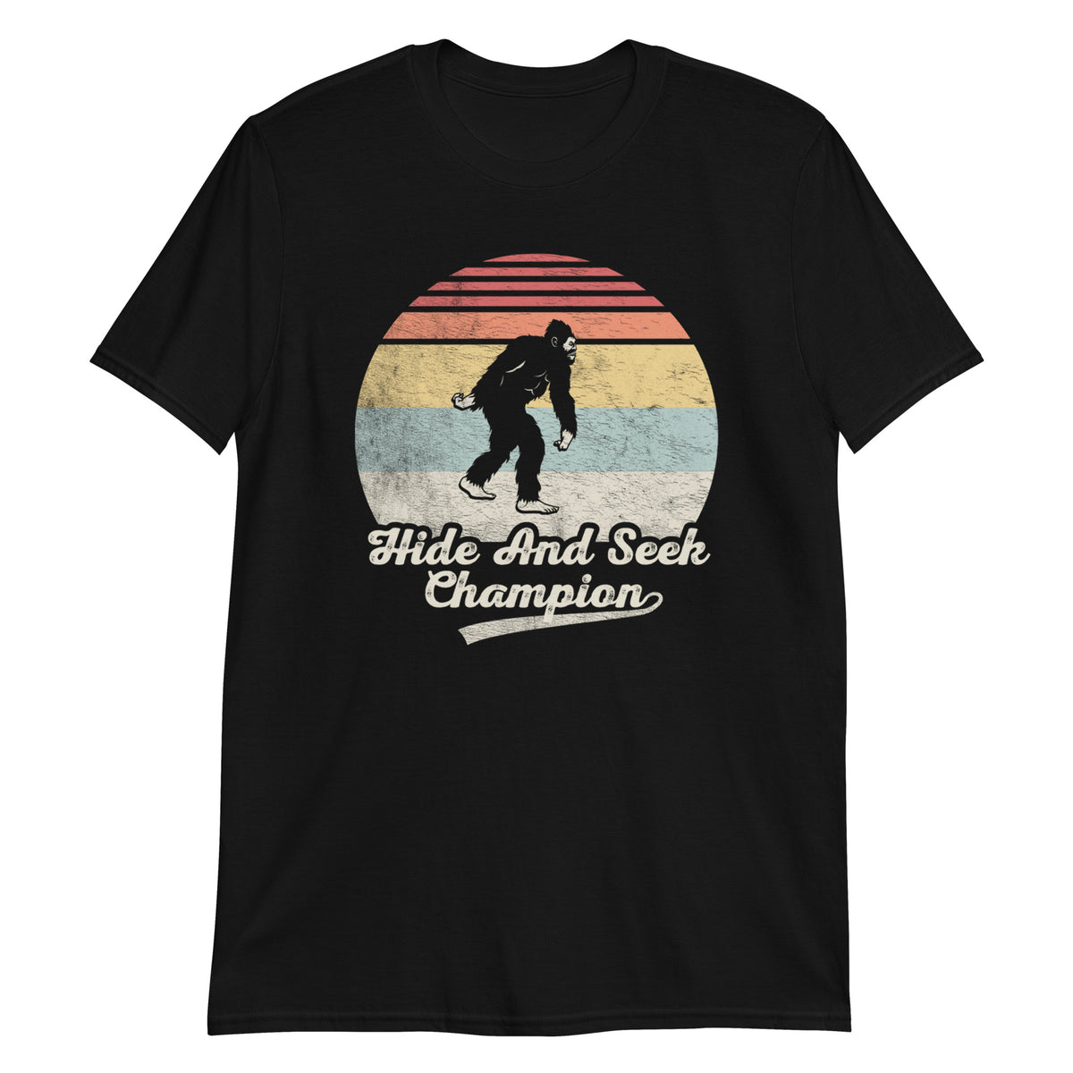 Bigfoot Hide and Seek Champion Distressed Graphic T-Shirt