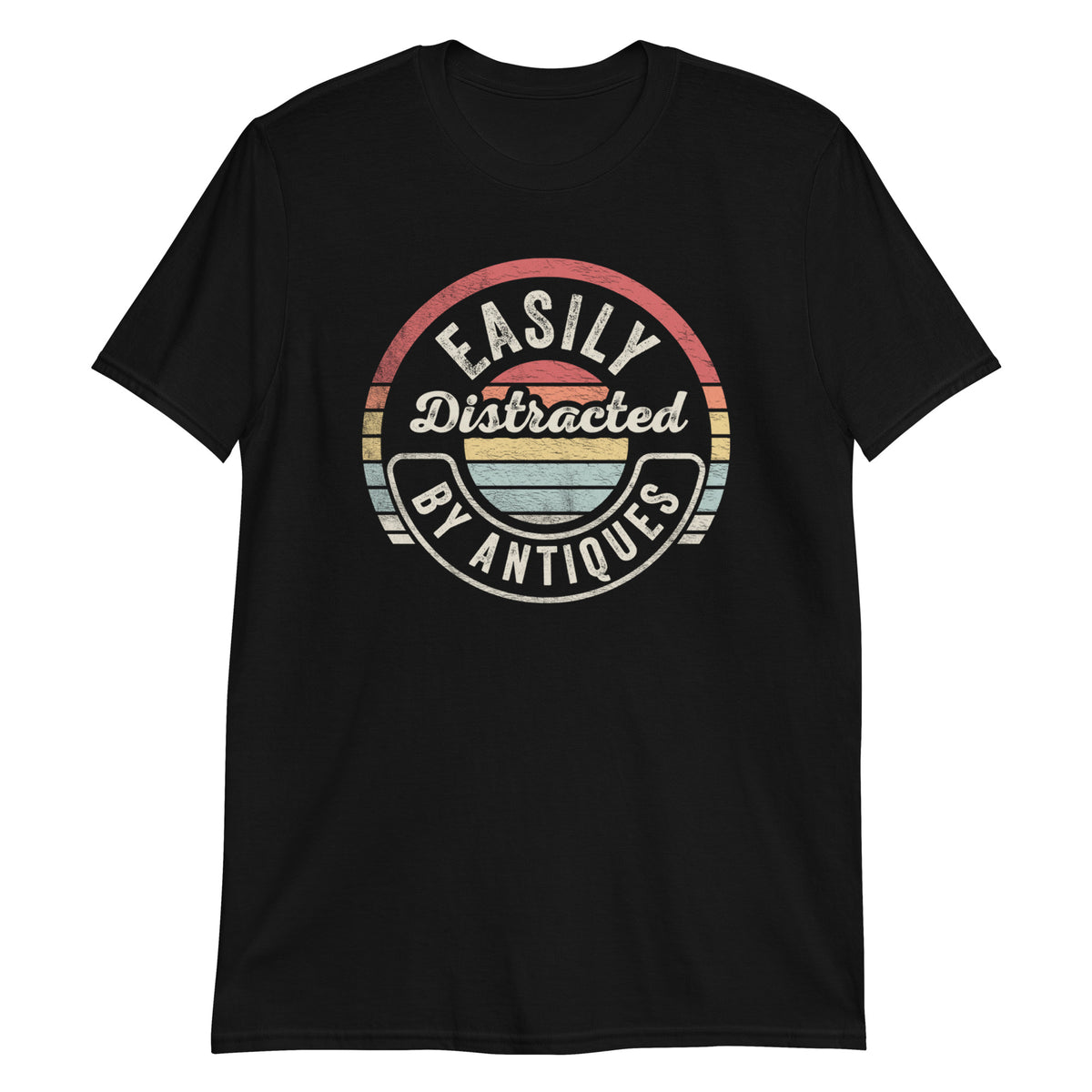 Easily Distracted By Antiques Antique Lover Retro Vintage Style T-Shirt