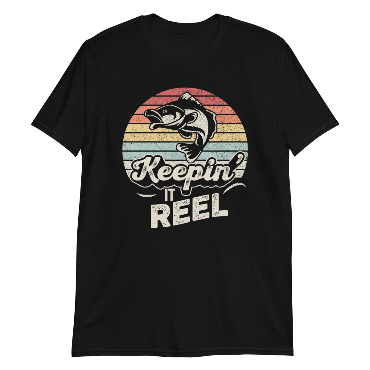Keepin' it Reel Retro Vintage Fishing Funny T-Shirt