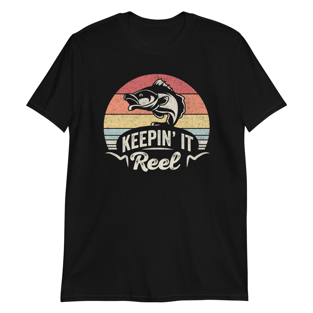 Keepin' it Reel Retro Vintage Fishing Funny T-Shirt
