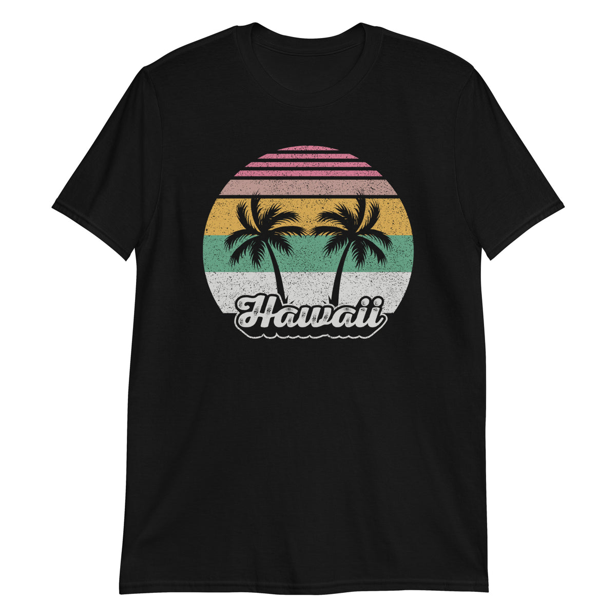 Vintage Retro Aloha Hawaii Hawaiian Island Palm Beach T-Shirt