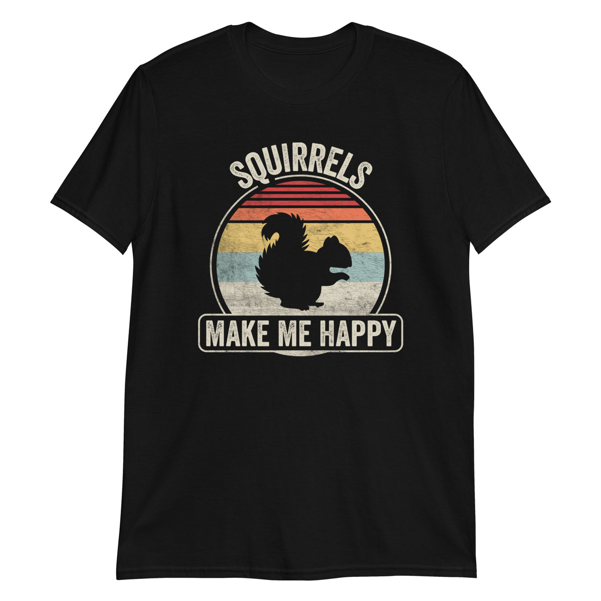 Retro Vintage Squirrel Make Me Happy Squirrel Lover T-Shirt