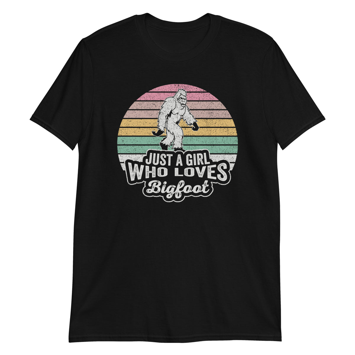 Retro Bigfoot Silhouette Sunset Retro Vintage T-Shirt T-Shirt