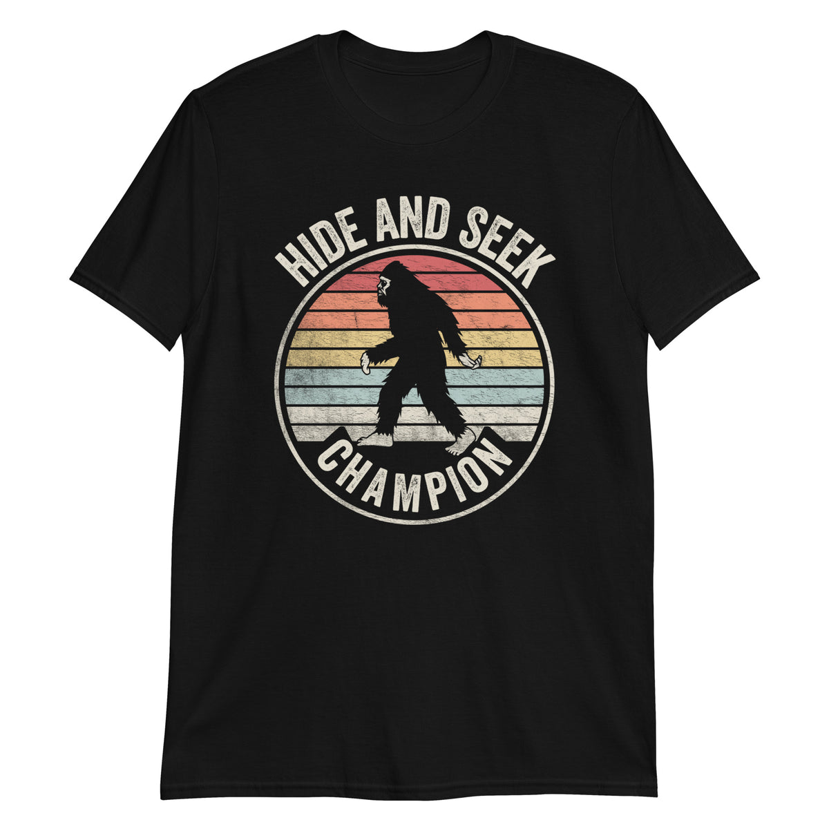 Bigfoot Hide and Seek Champion Funny Vintage  UnisexT-Shirt