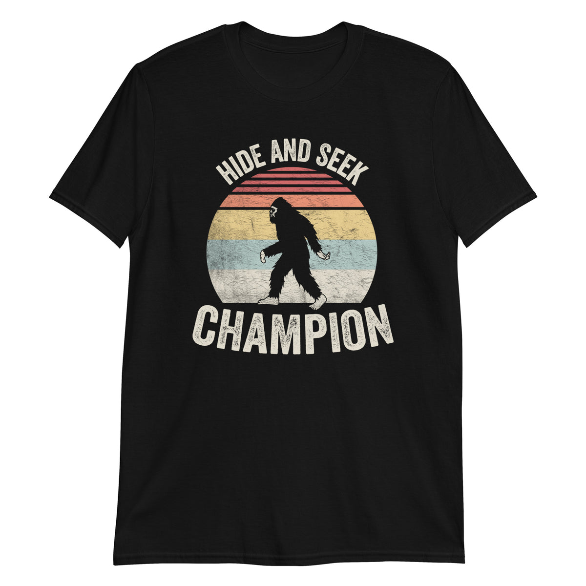 Bigfoot Hide And Seek World Champion Sasquatch Retro Vintage T-Shirt