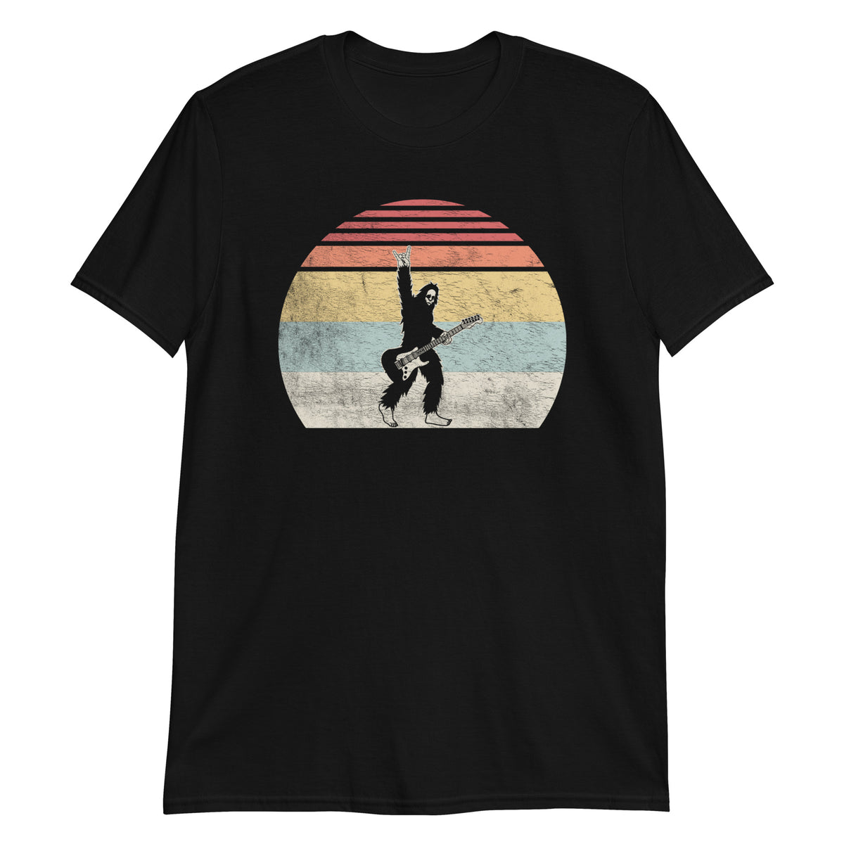 Bigfoot Sasquatch Rock & Roll  Lovers Men Women Funny T-Shirt