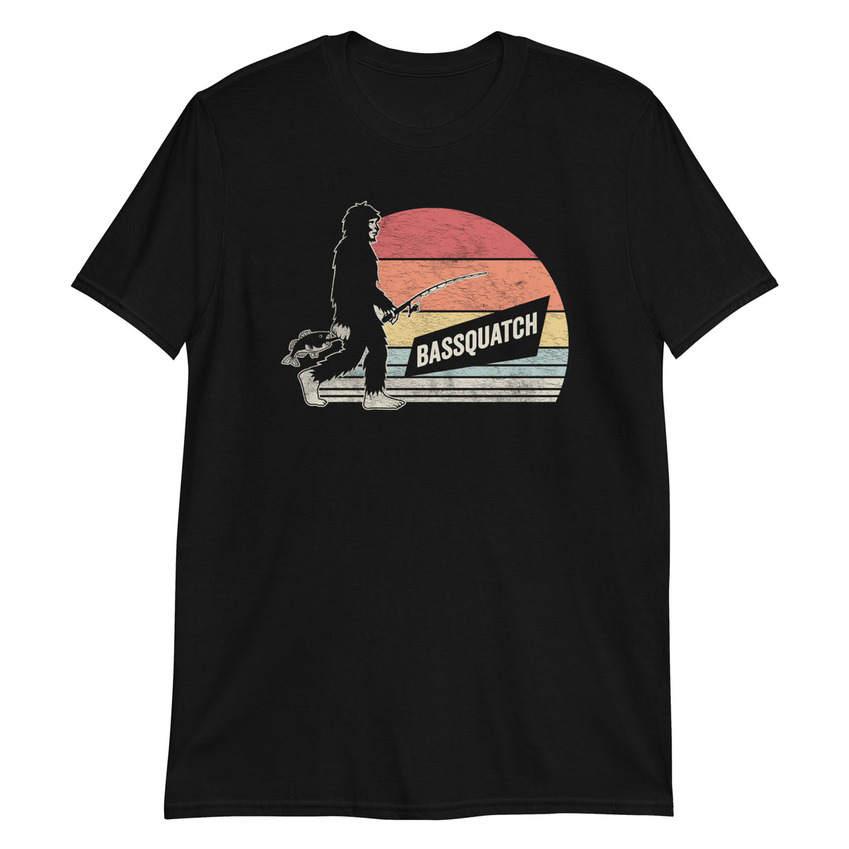 Bassquatch ! Funny Bigfoot Sasquatch & Bass Fishing T-Shirt