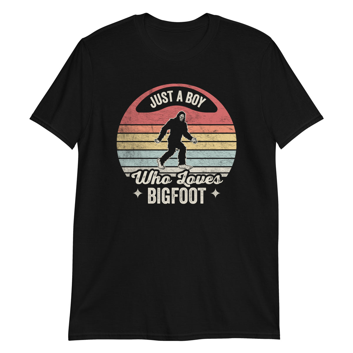 Just a boy who loves bigfoot Retro Vintage Unisex T-Shirt