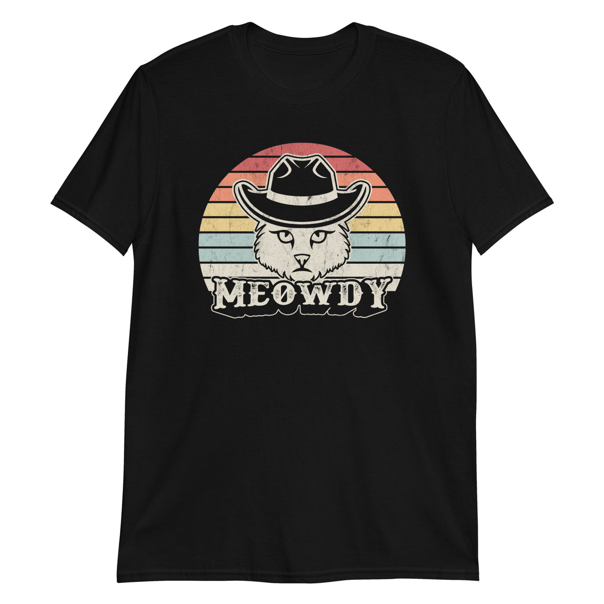 Vintage-Inspired Meowdy T-Shirt for Unique Style, 100% Ring-Spun Cotton, Retro Design, Unisex