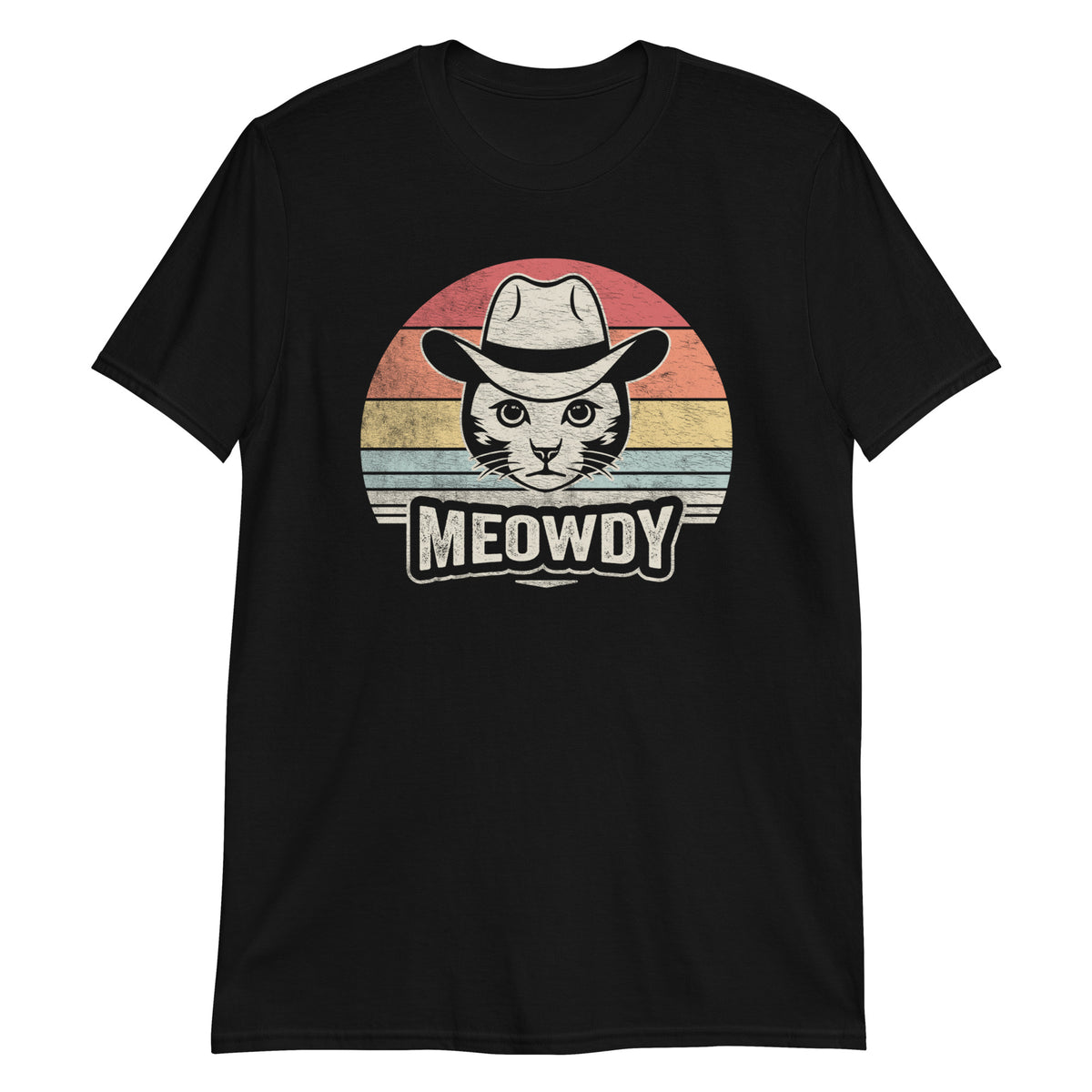 Vintage Meowdy T-Shirt - Retro 60s & 70s Inspired Design - 100% Ring-Spun Cotton Tee