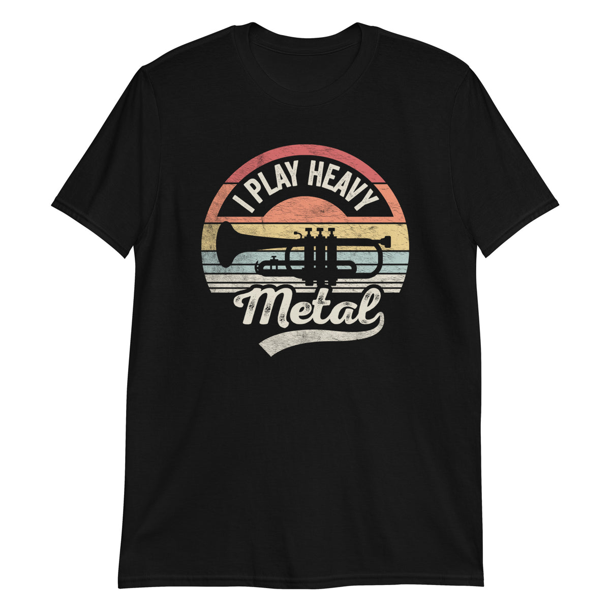 I Play Heavy Metal Retro Trumpeter Vintage T-Shirt