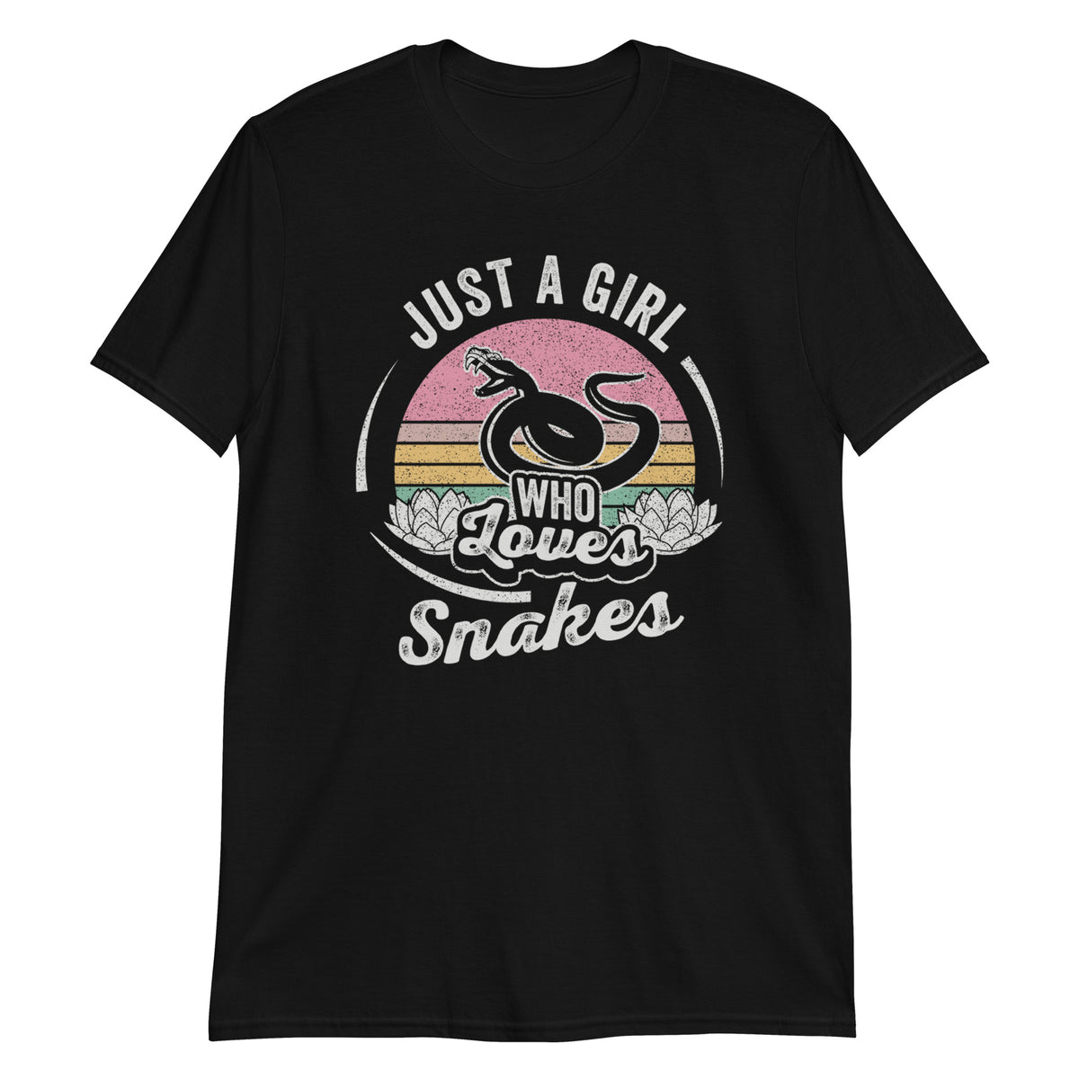 Just A Girl Who Loves Snakes Retro Lover Animal Vintage T-Shirt