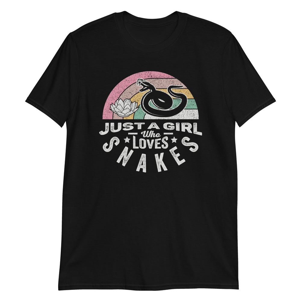Just A Girl Who Loves Snakes Retro Lover Animal Vintage T-Shirt
