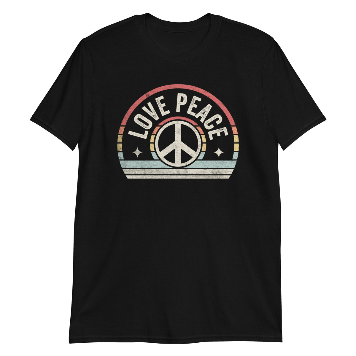 Love Peace Sign Retro Style Vintage T-Shirt
