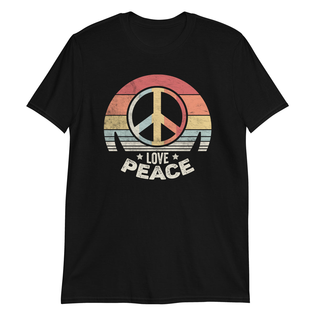 Love Peace Sign Retro Style Vintage T-Shirt