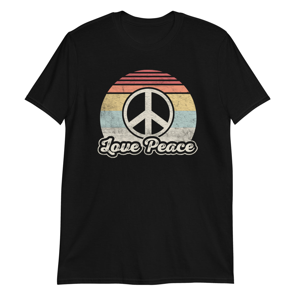 Love Peace Sign Retro Style Vintage T-Shirt