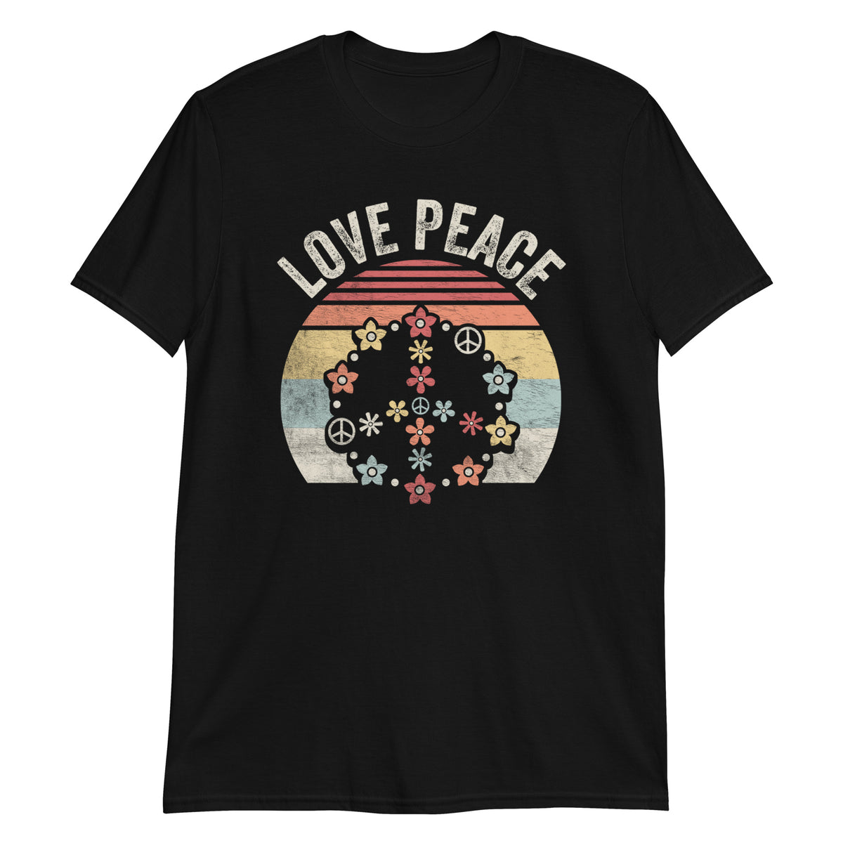 Love Peace Sign Retro Style Vintage T-Shirt