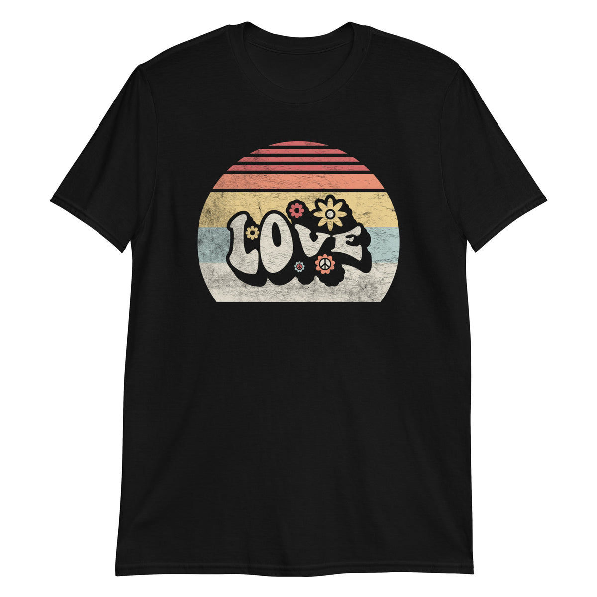 Love Peace Sign Retro Style Vintage T-Shirt