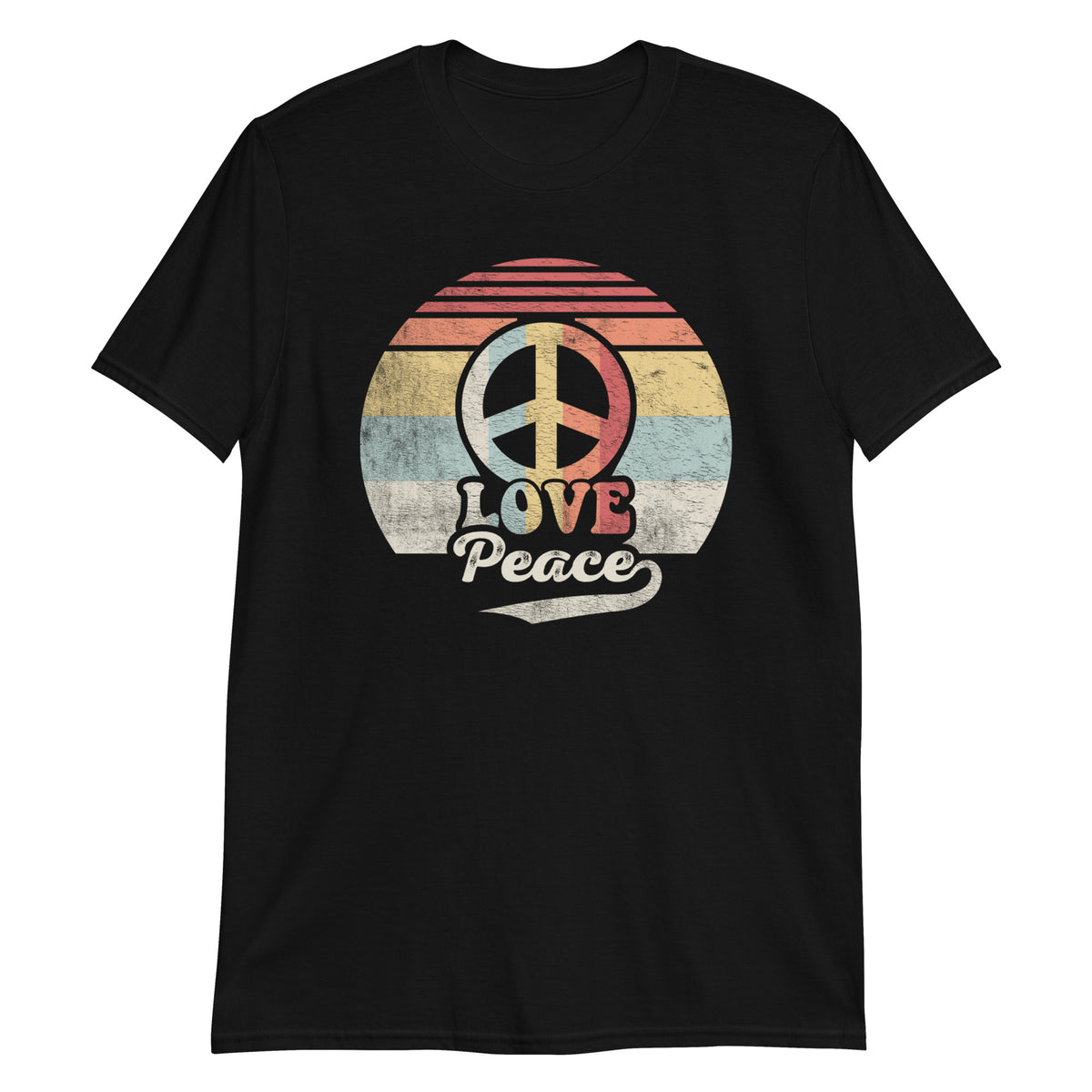 Love Peace Sign Retro Style Vintage T-Shirt