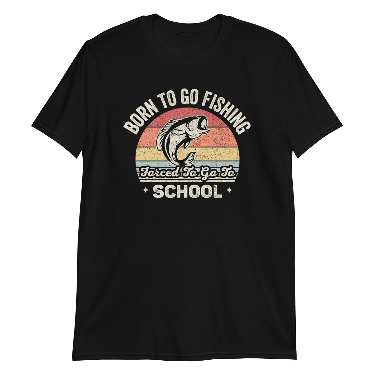 Born To Go Fishing Retro Vintage Fishing Funny T-Shirt